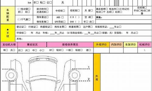 二手车评估报价表格_万元以下二手车评估报告